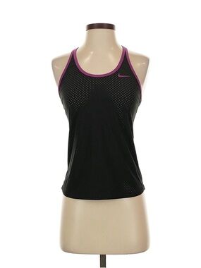 Nike Black Tank with Purple Trim Dri-FIT XS